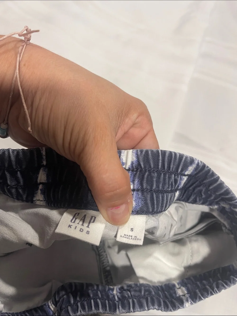 GAP Navy and White Tie-Dye Pull-On Kids Shorts